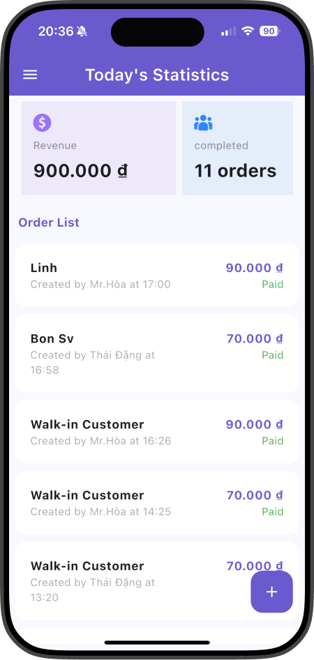 Quick order recording